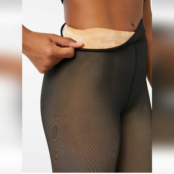 NWT Fleece Lined Translucent Leggings - Picture 5 of 10